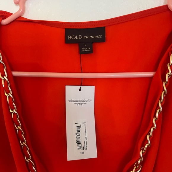 Royalty For Me Red Sleeveless Top with Chain Detail - Picture 2 of 3